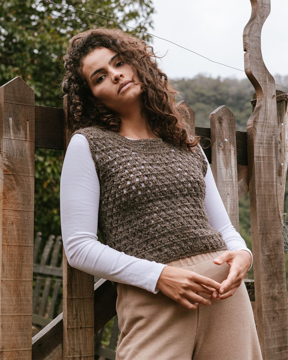 Irene Trapote Carpintero's Grey Xalda Wool Vest.