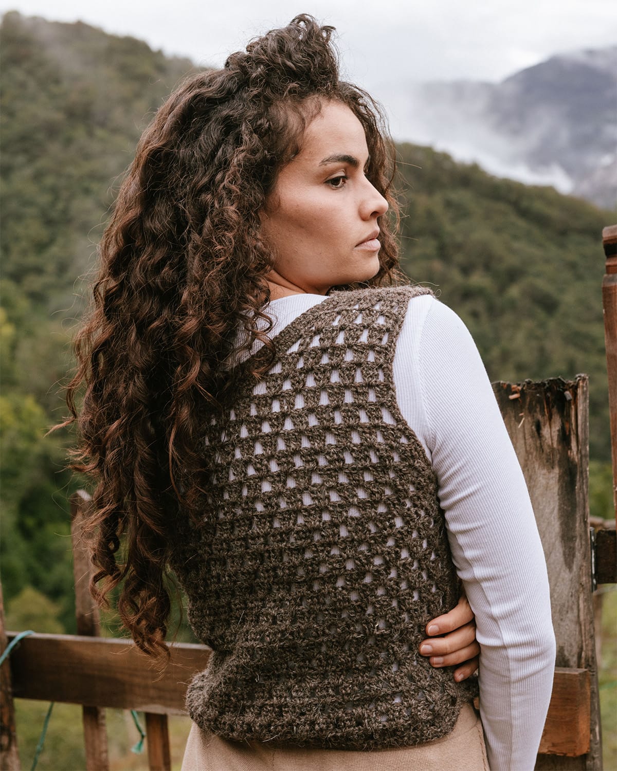 Irene Trapote Carpintero's Grey Xalda Wool Vest.