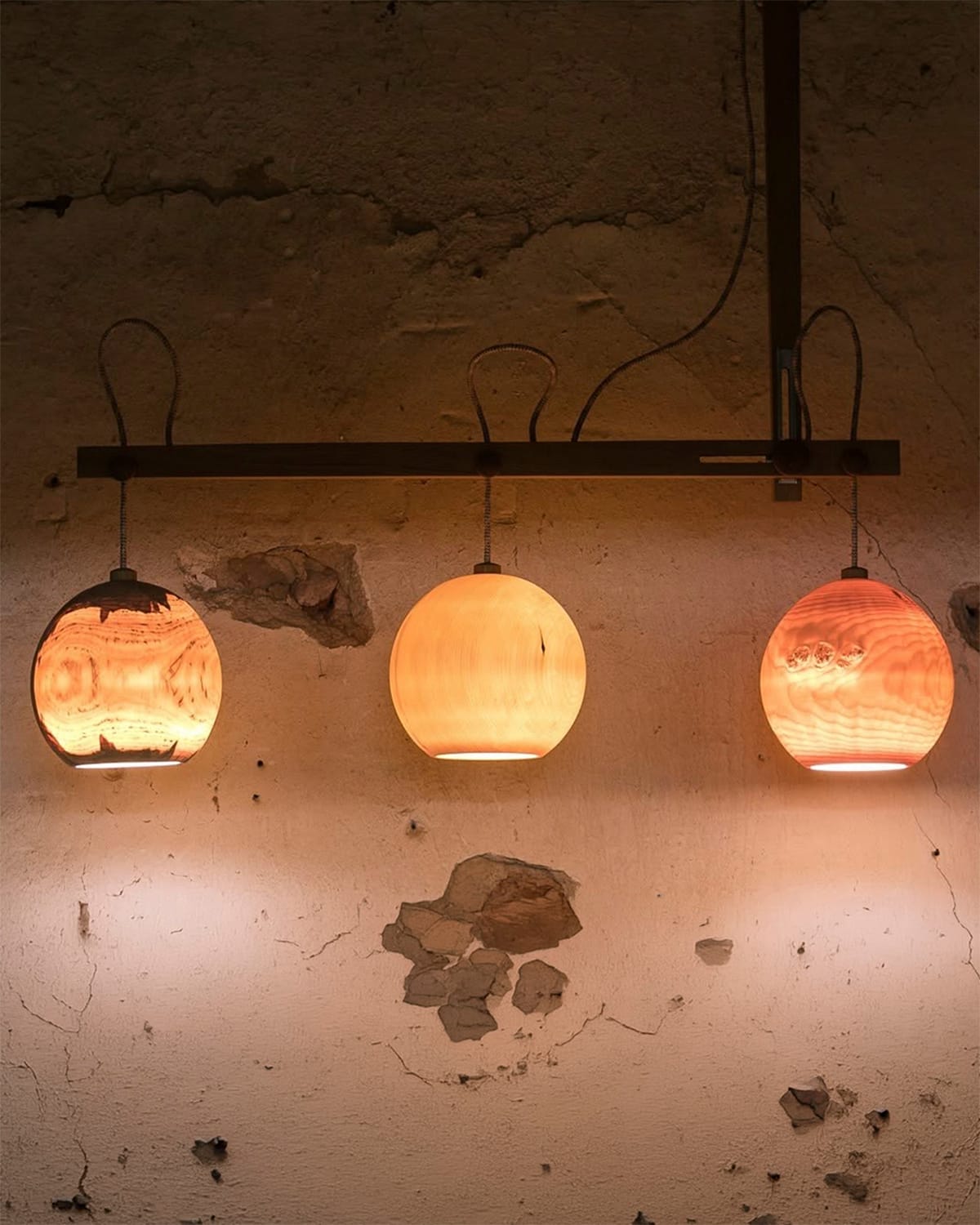 Andres Ansper’s lamps on display in the World’s Loneliest Lamp Shop.