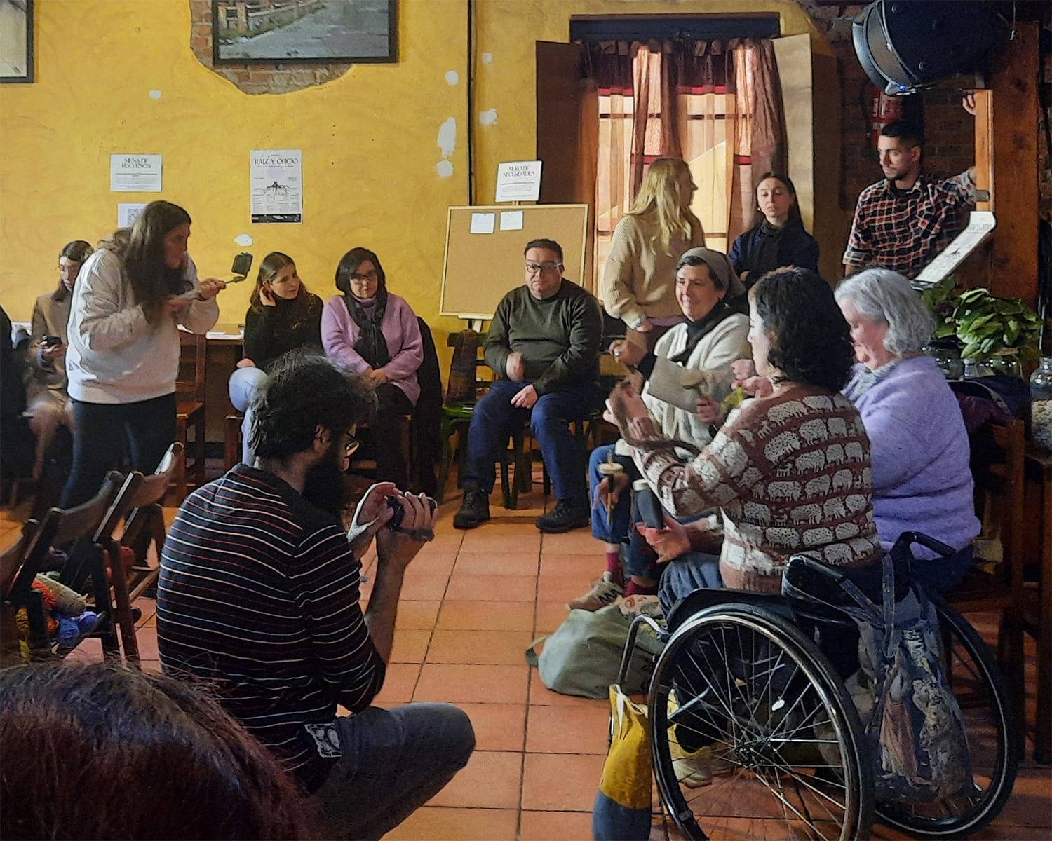 Participants engaging in a collective activity, following the collaborative spirit of the event.