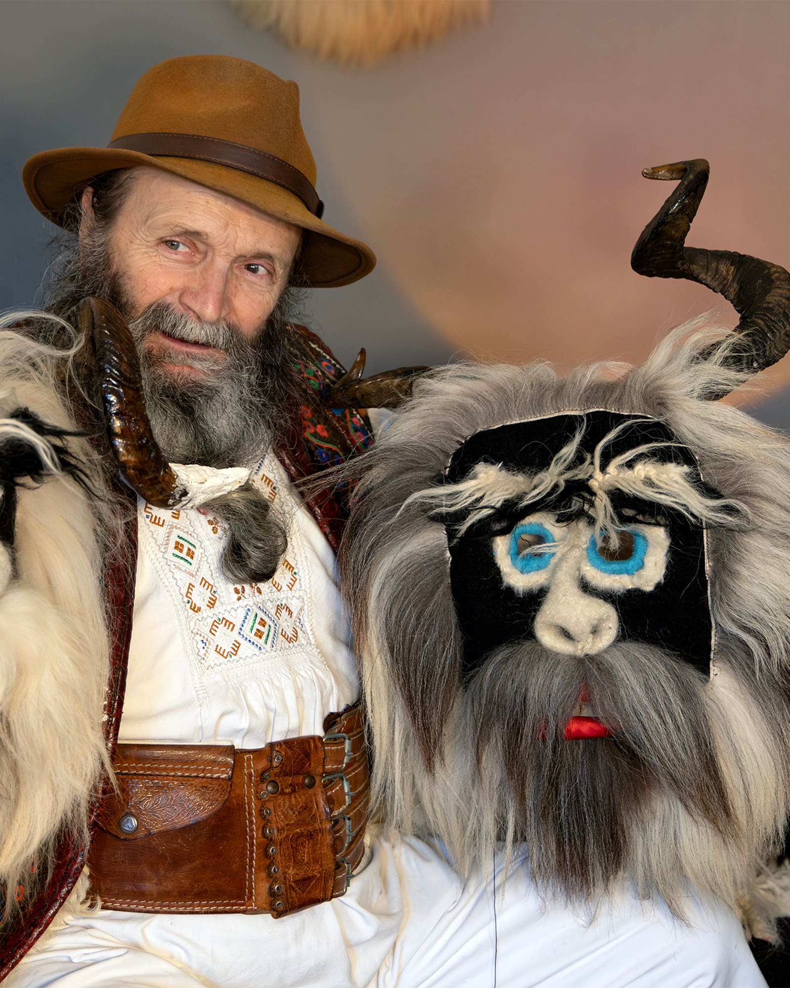 Vasile Șușca and his masks.