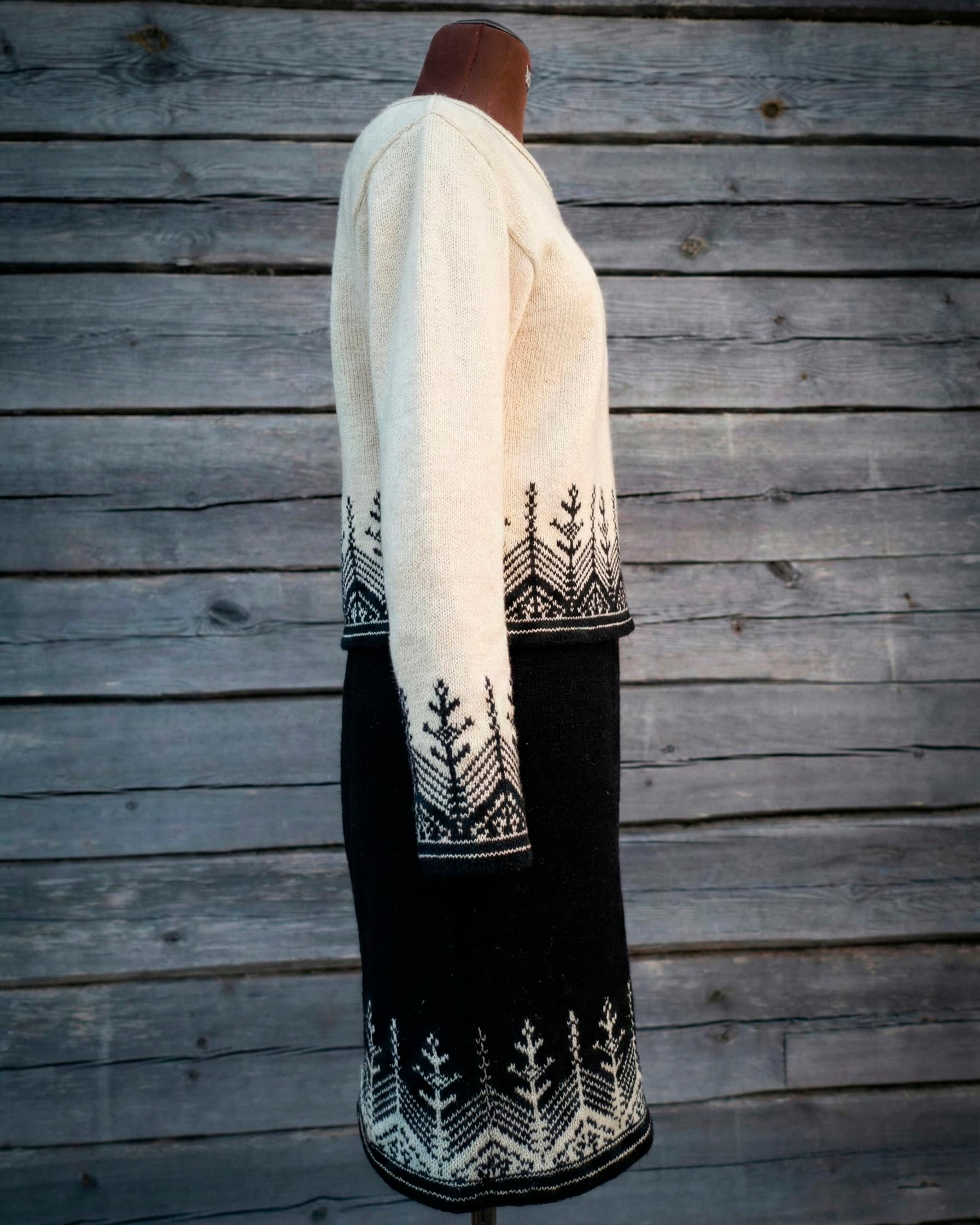 Svartstick knitted sweater in Swedish wool by Ulrika Lundgren.