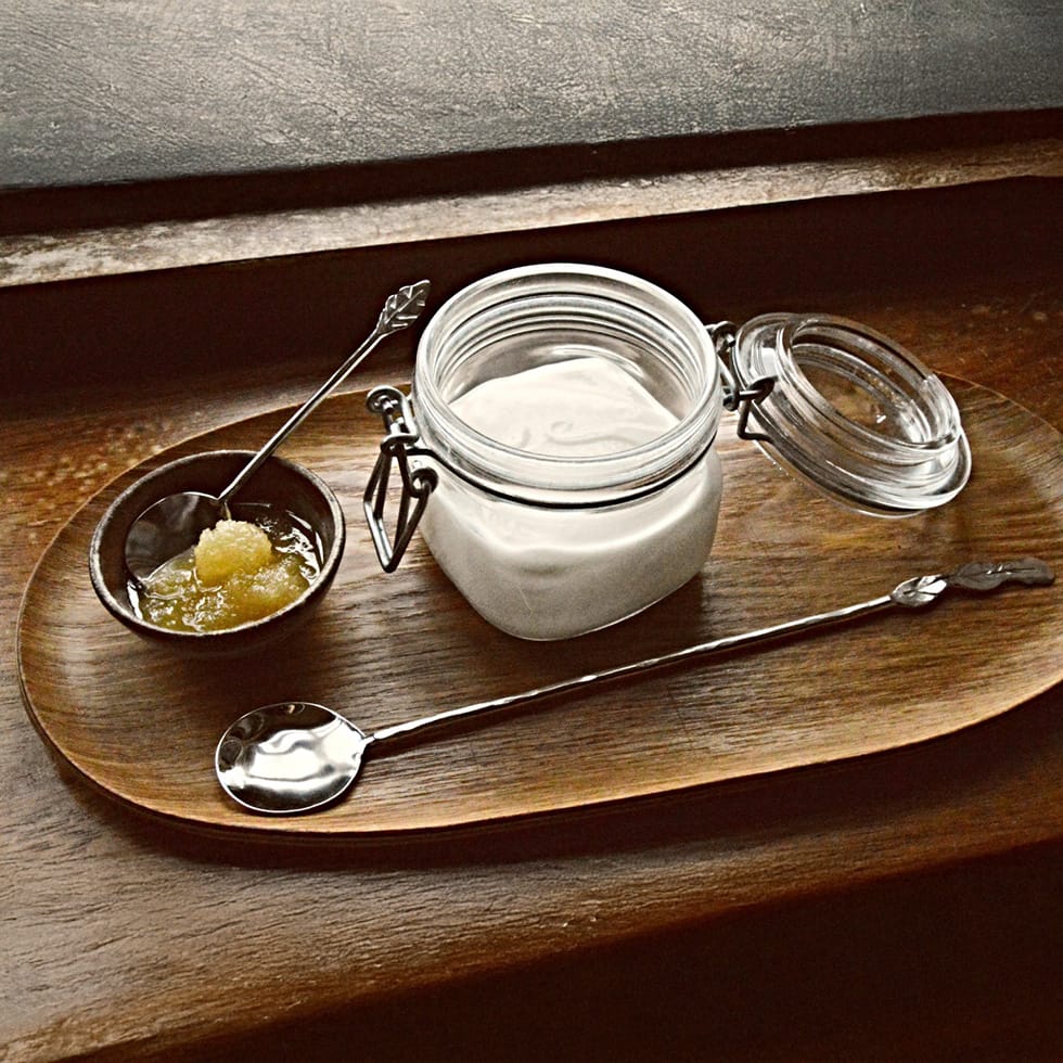 Figure 2 – Two handcrafted stainless-steel spoons by Keiko Shimizu, featuring leaf-shaped details inspired by chestnut and oak trees. Source: photo taken by the artisan.