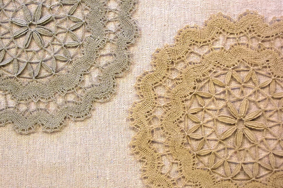 Lace doilies. Author: Kati Sekirnik, Handicrafts centre Škofja Loka.