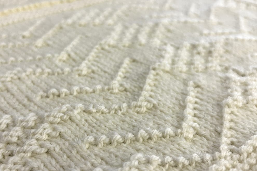 Iconography in the blanket’s pattern. Timespan Heritage & Arts Society.